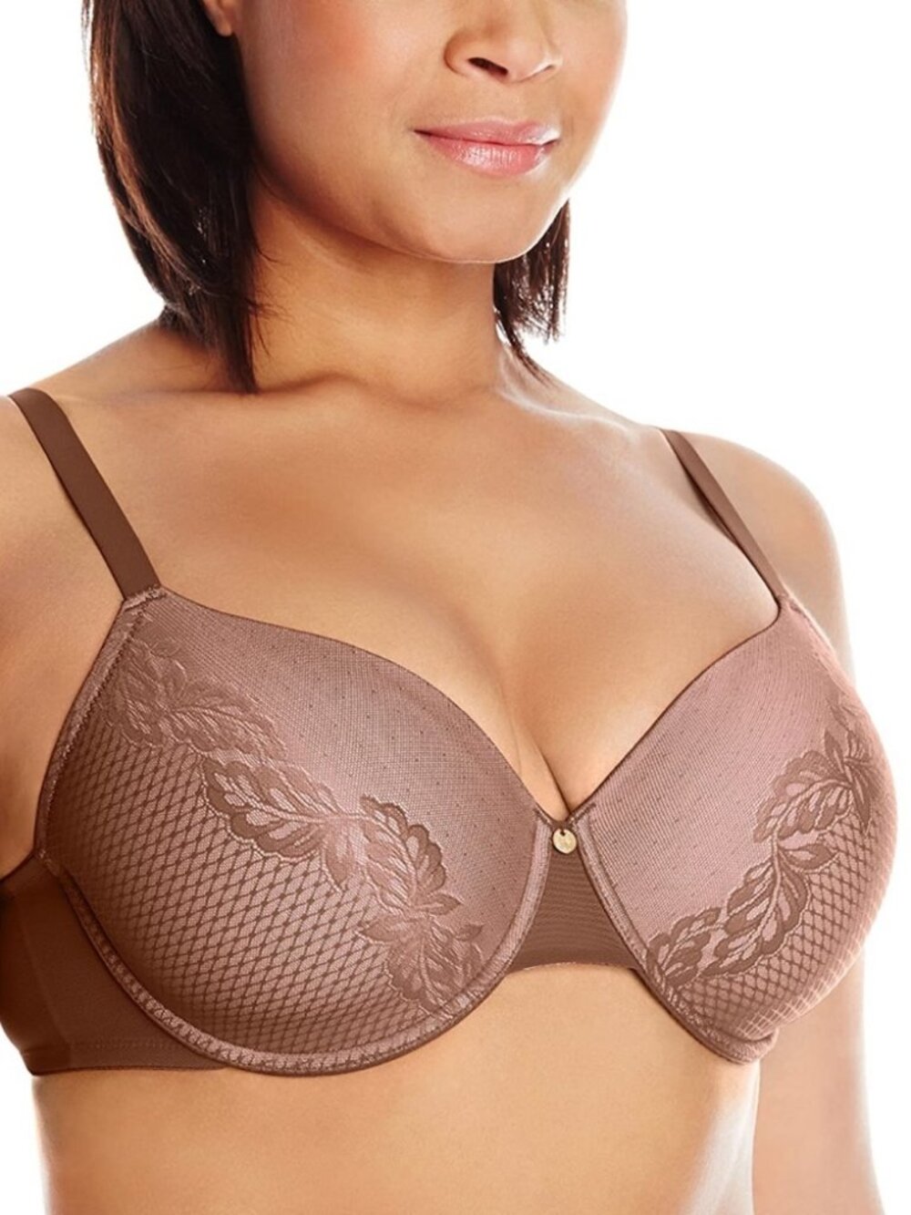 Natori Smooth Scroll Full Figure Underwire Bra 30H Truffle Blush NWT
